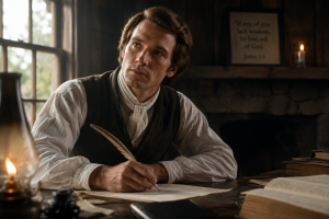 Joseph Smith writing a letter