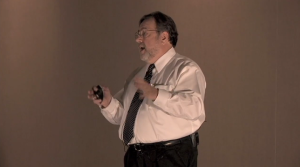 Wayne May presenting on Book of Mormon geography