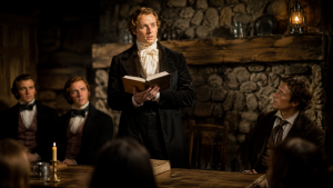 Joseph Smith teaching brethren of the church after forming the School of the Prophets