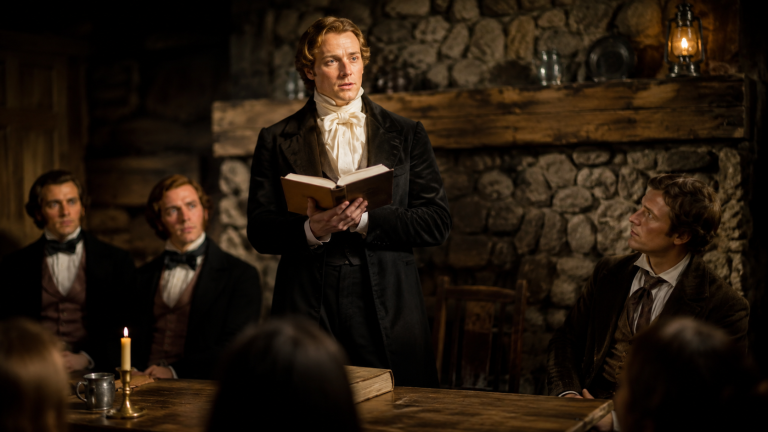 Joseph Smith teaching brethren of the church after forming the School of the Prophets